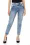 Wd454 Ice Blue Basic Mom Jeans
