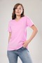 100% Cotton Super Quality Pink V-Neck Women's T-Shirt Solid Color Basic Organic Cotton Knitted Combed Cotton T-Shirt - 2