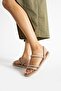 Beige Women's Slip-On Sandals - 3