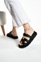 Black Velcro Anatomical Comfortable Sole Women's Slippers - 3