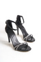 Cross Stone Embroidered Black Evening Dress Shoes - 4