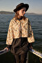 Women's Hijab Caramel Brush Printed Full Covered 3 Piece Swimsuit Set - 4