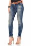 Women's Blue Distressed Washed Jeans