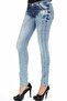 Wd226 Patched Washed Stitched Jeans - 2