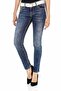 Wd462 Embroidered Dark Blue Women's Jeans
