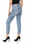 Wd454 Ice Blue Basic Mom Jeans - 4