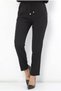 Lucia Women's Fabric Elastic Waist Carrot Cut Trousers with Pocket Detail