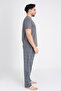 Leeds Wrist 100% Cotton Men's Short Sleeve Plaid Gray Pajama Set - 4