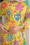 Oil Green Patterned Skirt Layered Viscon Dress - 2