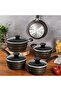 Since 1911, Made In Brazil - Sicilia 9 Pieces Hazelnut Aluminum Cookware Set - Nonstick Coating - 4