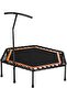 Exercise Trampoline with Adjustable Handrail, Indoor/Outdoor for Adults & Kids, Orange - 5