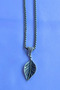 Leaf Handcrafted Stainless Steel Chain Men's Necklace - 4