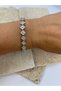 Silver Color Zircon Stone Women's Bracelet - 4