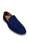Blue Nubuck Leather Gel Sole Casual Style Shoes - Leather Men's Shoes