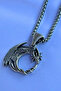 Winged Dragon Handcrafted Stainless Steel Chain Men's Necklace - 3