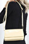 Women's Cream Textured Baguette Hand & Shoulder Bag C3006 - 4
