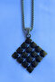 Square Pattern Handcrafted Stainless Steel Chain Men's Necklace - 4