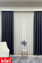 Anthracite Puffy Tassel Curtain, Pompom, Curtain with Tight Pleats, Linen Panel, Single Wing Curtain - 4