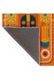 Nora Art Orange Themed Abstract Patterned Tasseled Woven Base Carpet Noraart47Orange - 4