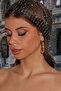 Stone-Encropped Net Bandana Shiny Hair Accessory - 2