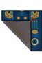 Nora Art Navy Blue Themed Abstract Patterned Tasseled Woven Base Carpet Noraart47Navyblue - 4