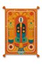 Nora Art Orange Themed Abstract Patterned Tasseled Woven Base Carpet Noraart47Orange