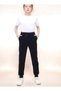Girls' Knitted Cotton Combed School Trousers – 100% Cotton – Elastic Waist and Leg – Black Color - 4