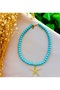 Turquoise Natural Stone Gold Star Necklace - 2