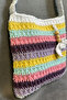 - Emine 9106 Hand Knitted Wooden Bead Detailed Colorful Striped Model Shoulder Bag - 4