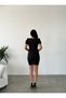New Season Glitter Crepe Fabric Short Sleeve Double Breasted Collar Mini Evening Dress Graduation Dress - 4