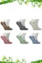 Women's Bamboo Ballerina Multi-Colored Socks Stitch-Free Invisible Non-Slip Heel Silicone Pack of 6 - 2