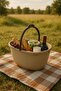 Balcony Basket 14.5 Lt Oval + 1 Piece of 10 Meter Rope as a Gift Size = 41.5*29*19.5 cm Grocery Basket - 3