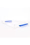 Luxury Clear Acrylic Square Serving Tray With Blue Handle - 44 X 30 X 4 Cm - For Serving Sweets - 3