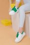 Alvaro White Green Colored Sneaker - 4