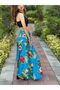 Bamboo Belt Elastic Flowered Spanish Women's Long Skirt - 3
