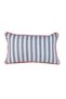 Cushion Cover Piping Star - Coral - Mussel Ecru / Red Embroidery / 31X50 cm) - 2