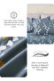 Queen Size 6-piece Duvet Cover Set 200*230cm Grey Yellow Branches Print Pattern - 5