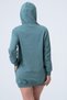 Green Long Sweatshirt Dress Tunic Long Sleeve Side Pocket - 8