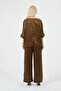 Women's Satin Suit Shiny Satin Pants Blouse - 7