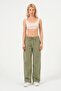 Women's Linen Wide Leg Elastic Waist Trousers - 2