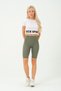 Women's Gathering High Waist Short Leggings Stretchy Sports Leggings - 3