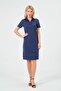 Women's Polo Neck Short Sleeve Dress - 2