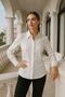 Women's Ecru Hidden Button Detailed Slim Fit Trend Crepe Shirt - 8