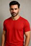 Men's 100% Cotton Slim Fit Sports T-Shirt Basic Crew Neck Short Sleeve T-Shirt - 3