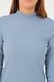 Women's Turtleneck Knitwear Women's Sweater Long Sleeve Lycra Blue Knitwear Blouse - 6