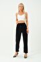 Women's High Waist Shiny Satin Pantalon - 2