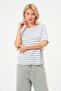 Women's Striped T-Shirt Oversize T-Shirt - 2