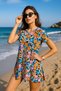 Women S Floral Print Crew Neck Short Sleeve Summer Dress - Relaxed Fit Casual Short Dress - 5