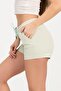 Women's Pistachio Green Shorts Mini Sports Shorts - 3