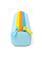01109 Ice Blue Three Eyes Colorful Zipper Waterproof Bondit Fabric Plush Printed Pencil Case Pen Holder - 6